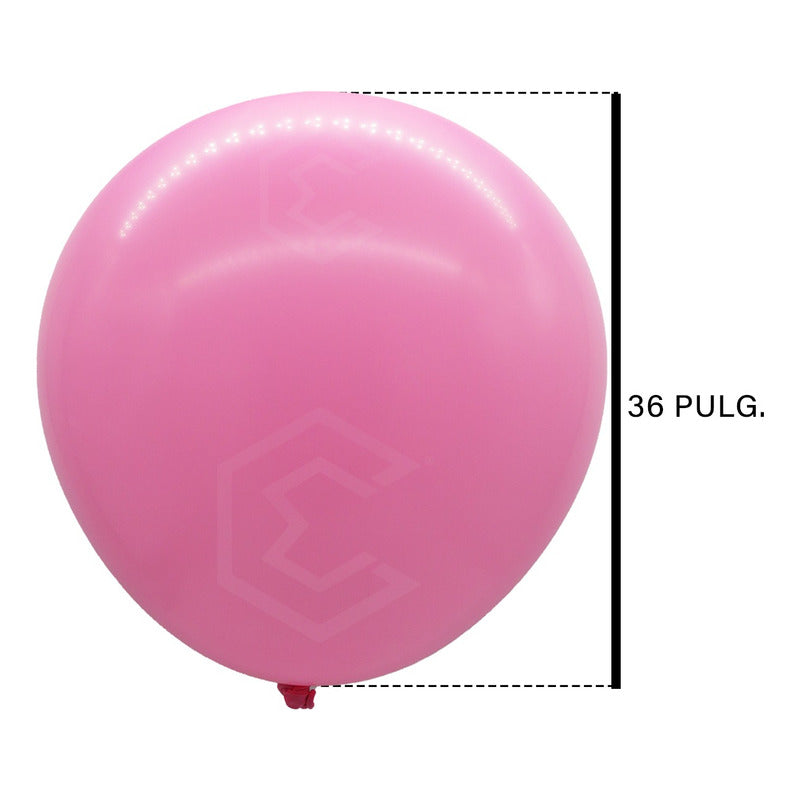 Bolsa 3 Globos Rosa Pastel Brillosos #36 Fiestas Bodas Latex Rosa Pastel Brilloso