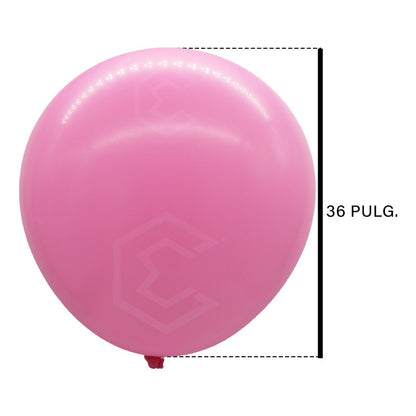 Bolsa 3 Globos Rosa Pastel Brillosos #36 Fiestas Bodas Latex Rosa Pastel Brilloso