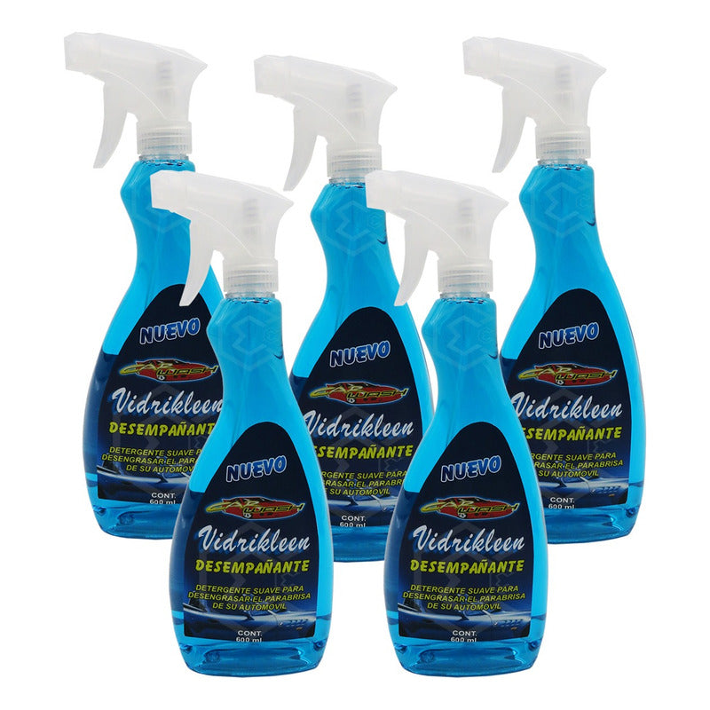 5 Desempañante Limpiador Parabrisas Espejo Vidrio 600ml Real