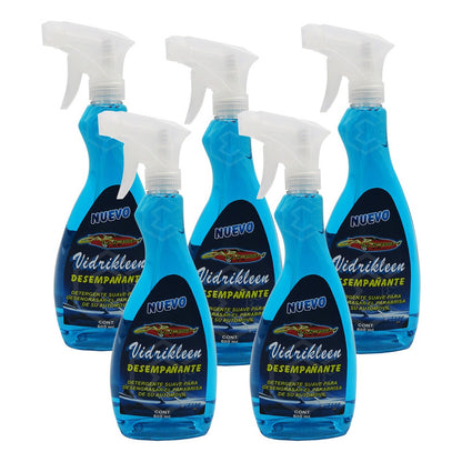 5 Desempañante Limpiador Parabrisas Espejo Vidrio 600ml Real