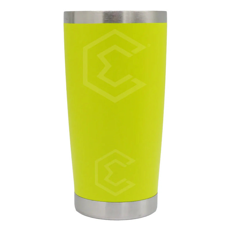 Termo Vaso Personalizado Nombre O Logo Láser 20oz Acero Inox Amarillo