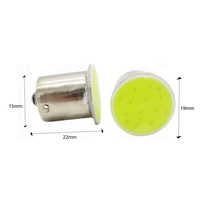 30 Focos 1156 1157 Led Cob Cuarto Stop Direccional Reversa