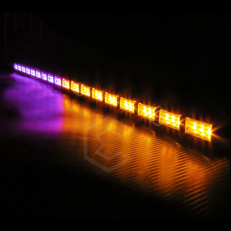 Barra 324 Led 19 Funciones 18 Módulos Bicolor Estrobo 12-24v