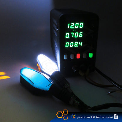 Par De Direccionales Luz Led Rgb Universal Con Lupa Imán 12v Rgb