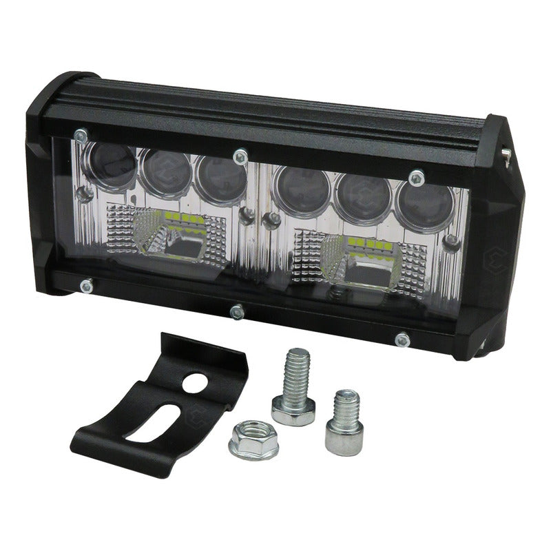 Faro Barra Auxiliar 11 Hiper Led Lupa Blanco Fijo 6'' 12-24v