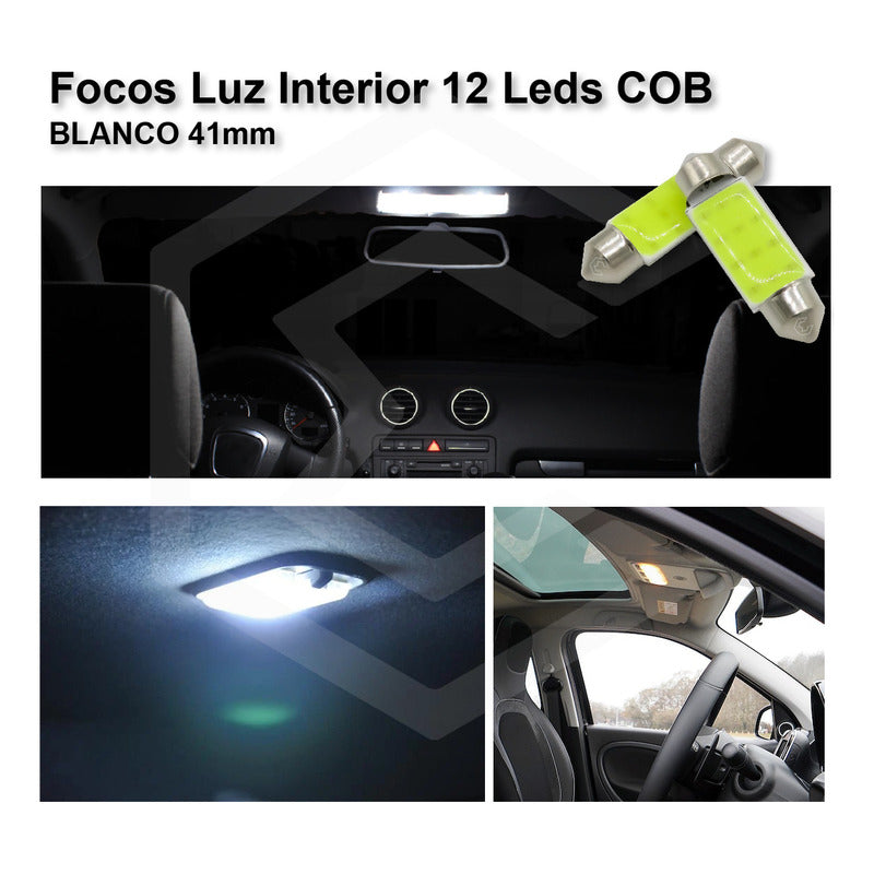 10 Pzs Foco Led Cob Festoon Fusible Interior 31 36 39 41 Mm