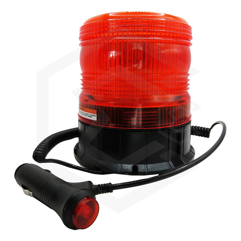 Torreta Color Ambar 12-24v 24led 72w Ip65 Con Iman 3 Funcion
