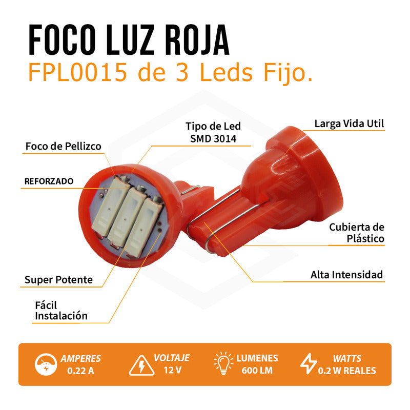 Par De Focos De Pellizco 3 Leds Grande Super Potente 12v