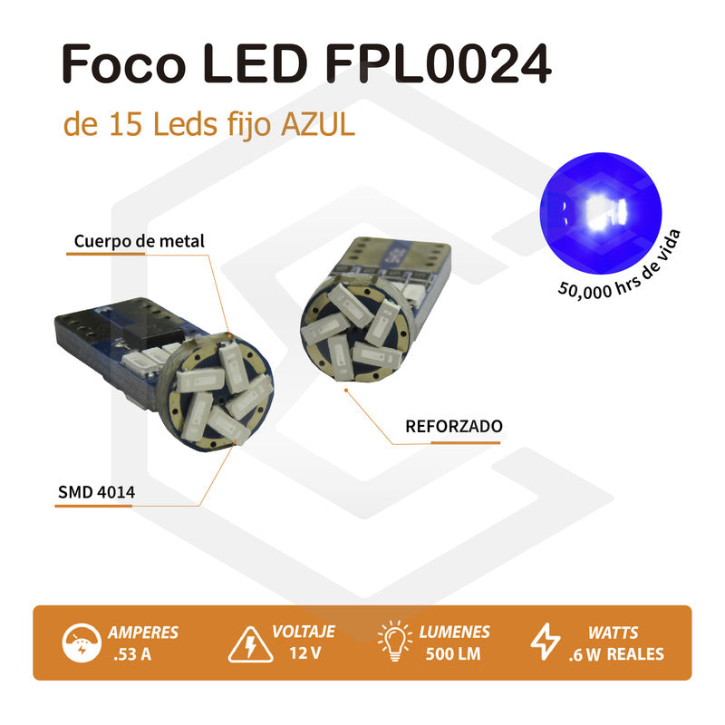 Par Focos De Pellizco 15 Led Canbus Alta Intensidad 12v