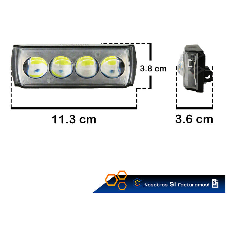 Par Faros 58 Leds 4 Lupas Blanco Ambar Fijo Estrobo 12-80v