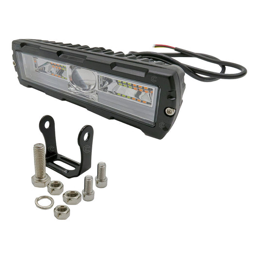 Par De Faros 18 Leds Rectangular Bicolor Con Lupa 12/24 Gel