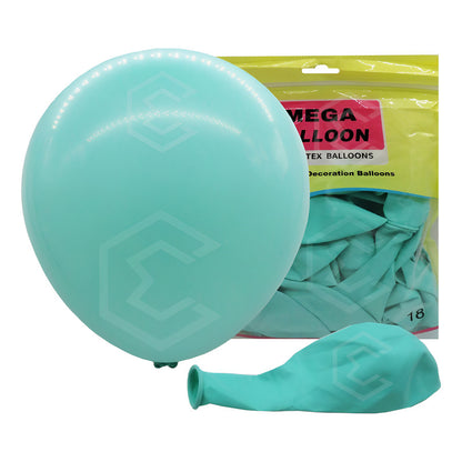 Bolsa 25 Globos Azul Cielo Brillo #18 Adornos Fiestas Latex Azul Cielo Brilloso