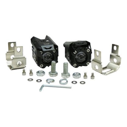 2 Faros Bicolor 6 Hiperled Lupa Moto Fijo 12-24v 20,500lm