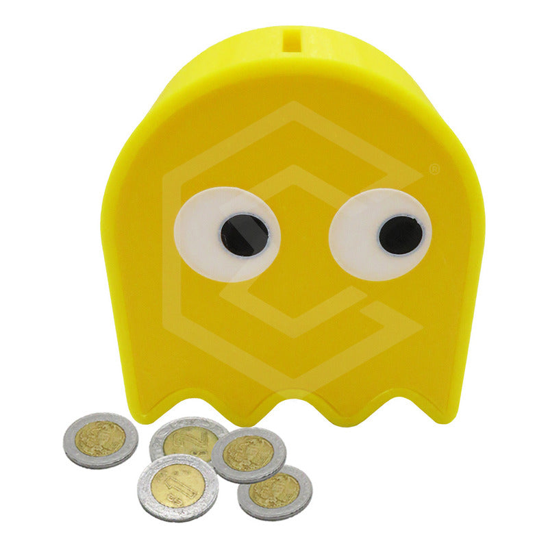 Alcancía Gamer Geek Videojuego Fantasma Pacman Ahorro 3d Ptg