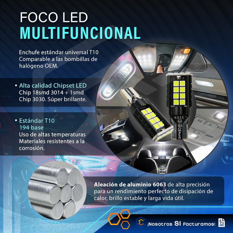 Par Focos De Pellizco 20 Led T10 T15 Canbus 10-18v .4w 600lm
