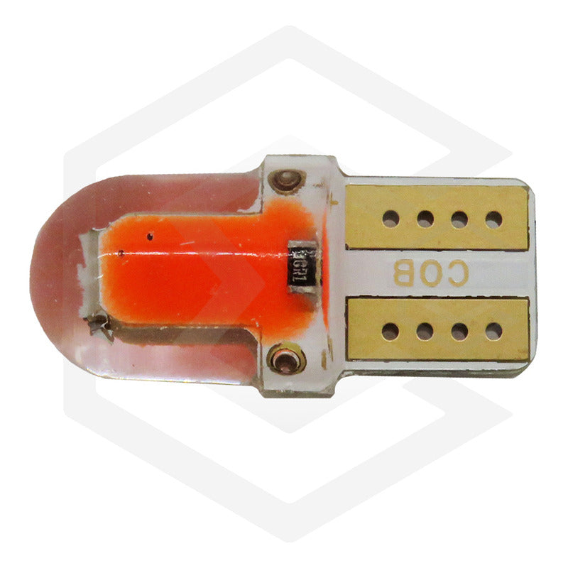 Kit 5 Pares  Focos Led Cob Pellizco T10 Silicon Auto Moto