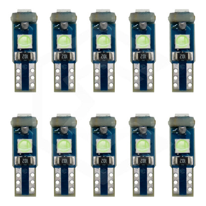 Kit 10 Focos 3 Leds Tablero Mandos T5 3030 3w 12v Colores