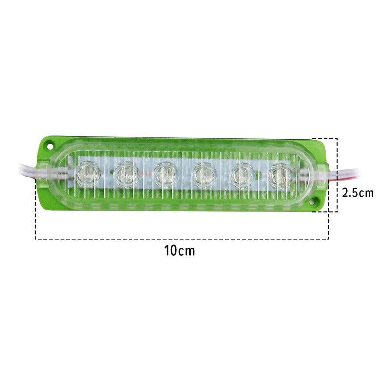 20 Módulos 6 Led Acrilico Alta Intensidad Color A Elegir 12v