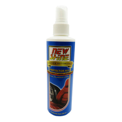 5 Protector All Brillo Renueva Vinil Plastico Piel Sin Aroma Blanco