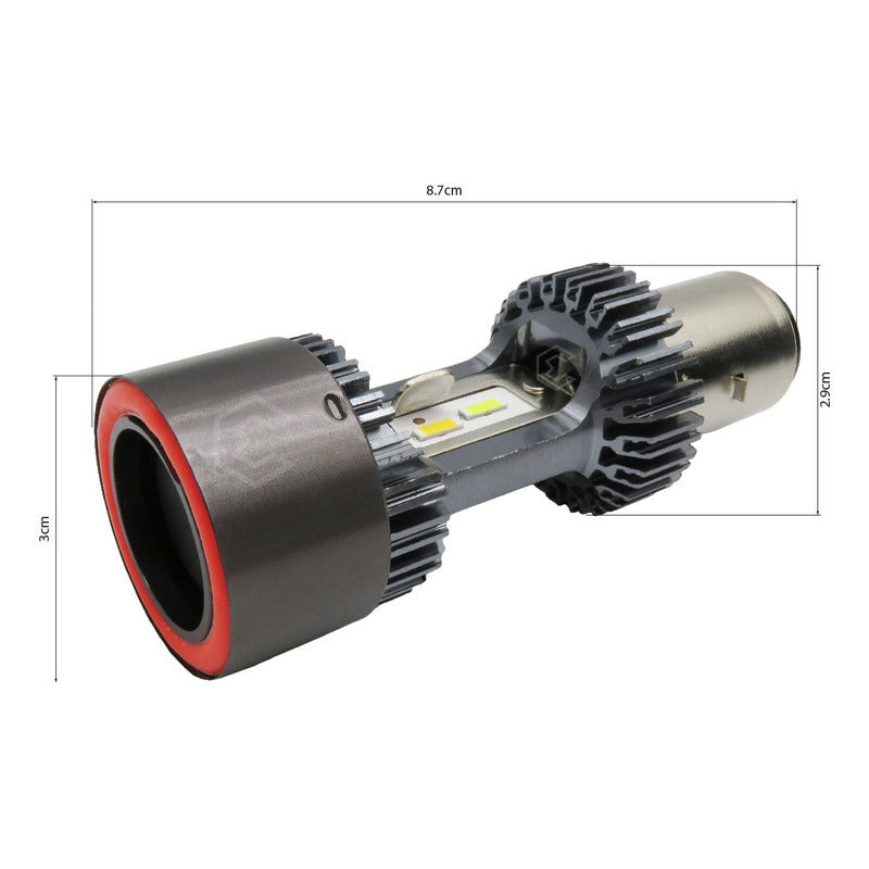 Foco Carro/moto Ba20d Csp Led Bicolor Ojo Ángel 2 Caras 22 W