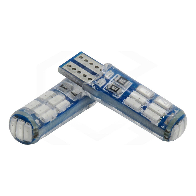 Kit De 10 Focos De Pellizco T10 15 Leds Encapsulado 3014 12v