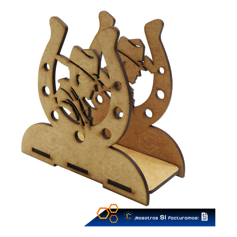 Kit 15 Servilletero Vaquero Herradura Recuerdos 12cm 3mm Mdf Vaquero