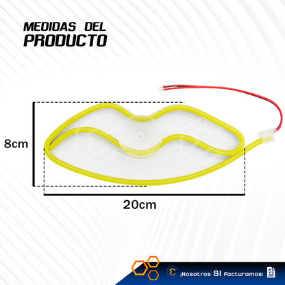 Figura Beso Led Luz Neon Parabrisas Chupón Grande 26cm 12v