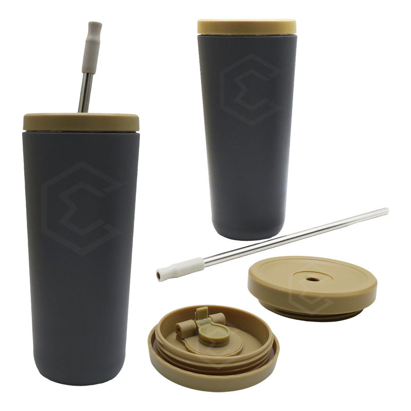 Termo Vaso Personalizado Nombre Logo Láser 750ml Acero Inox