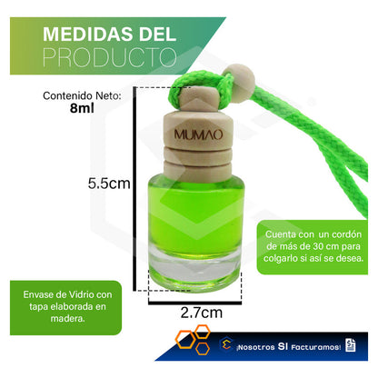 2 Aromatizante Colgante Botella 8ml Auto Casa Ambiente Mumao