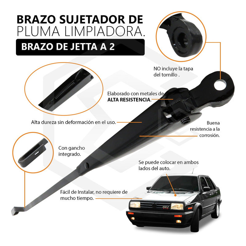 Brazo Limpiador Parabrisas Golf Jetta A2 1987 Al 1992