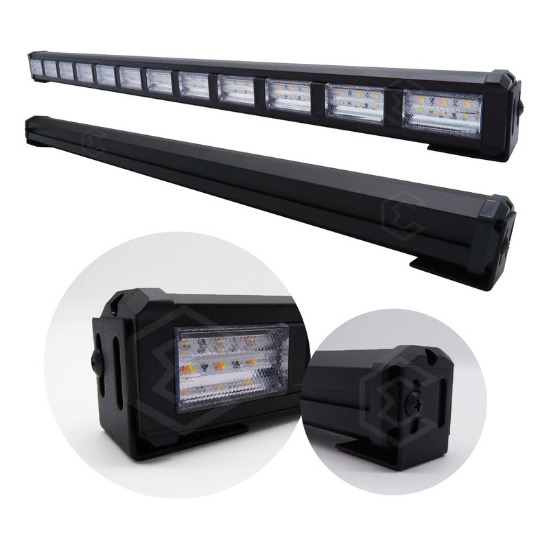 Barra 216 Led 19 Funciones 12 Módulos Bicolor Estrobo 12-24v