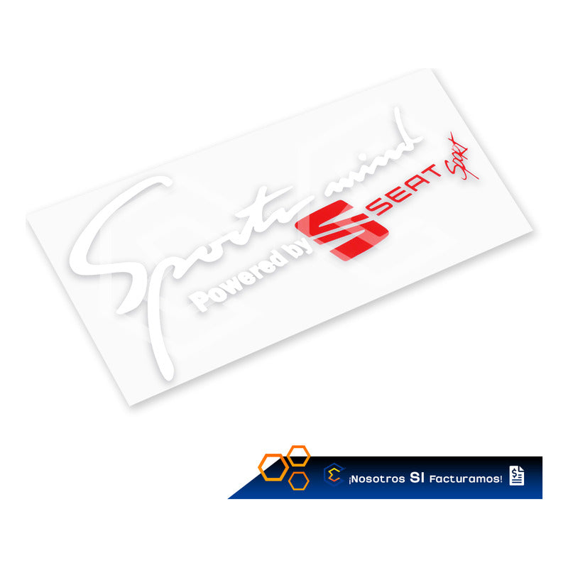 Calcomanía Sport Mind Seat Sticker Vinil Auto Moto 25cmx10cm