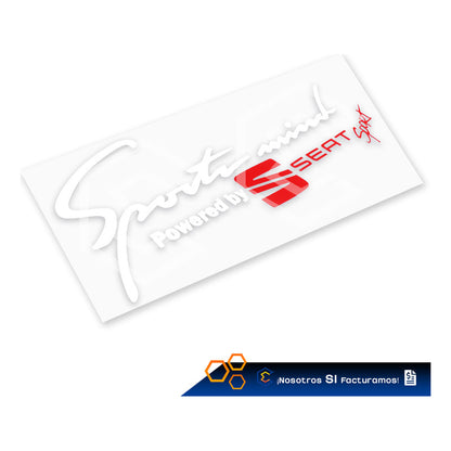 Calcomanía Sport Mind Seat Sticker Vinil Auto Moto 25cmx10cm