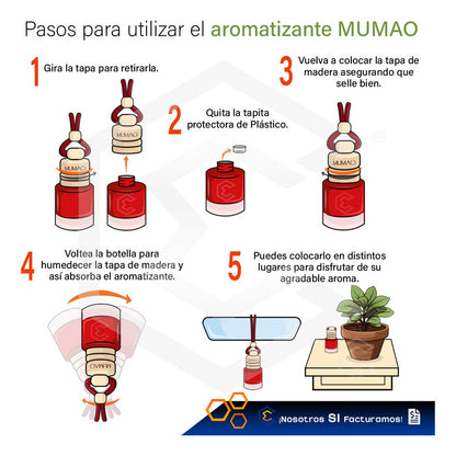 30 Aromatizante Colgante Botella 8ml Auto Casa Ambient Mumao