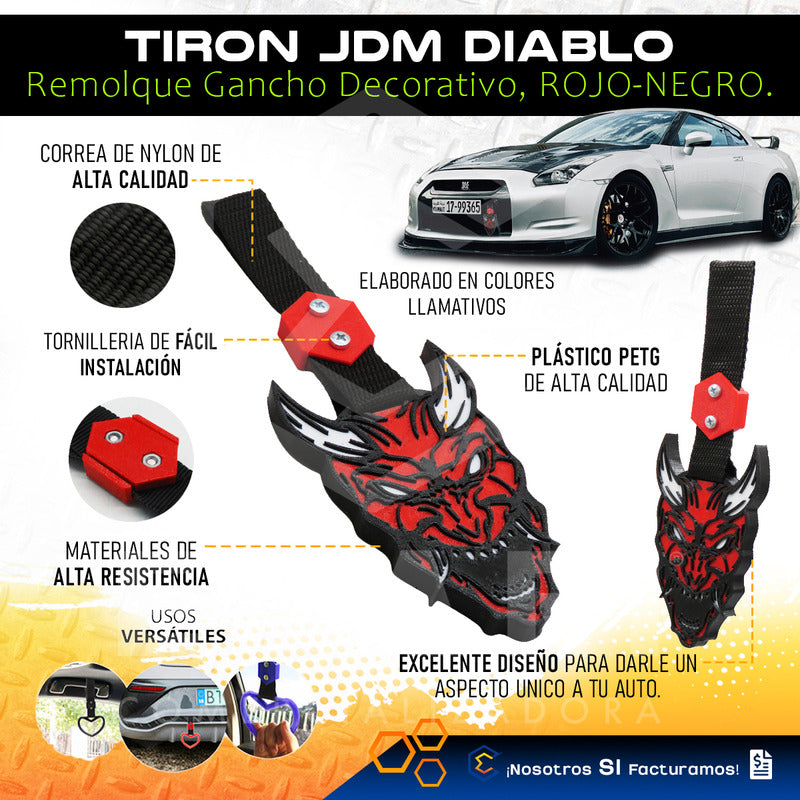 Tiron Diablo Rojo Tsurikawa Strap Remolque Gancho Decorativo