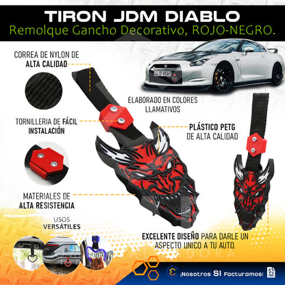 Tiron Diablo Rojo Tsurikawa Strap Remolque Gancho Decorativo