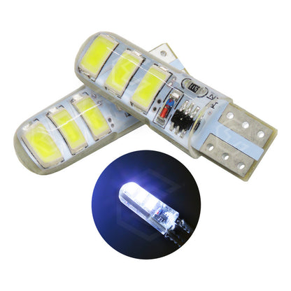 Par De Focos De Pellizco 6 Leds Smd T10 Gel Luz Estrobo 12v