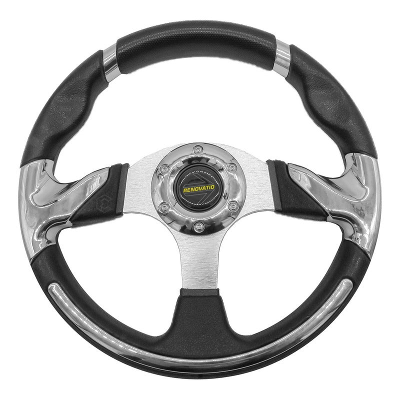 Volante Deportivo Universal De Metal Con Agarre En Cromo
