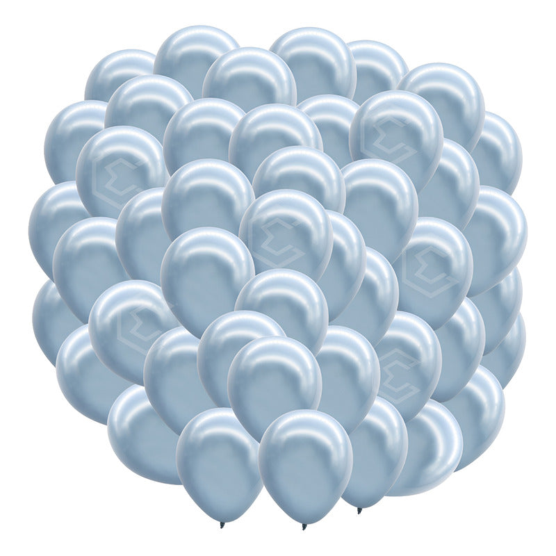 Bolsa 100 Globos Azul Claro Metalico #5 Fiesta Boda Latex Azul Claro Metalico
