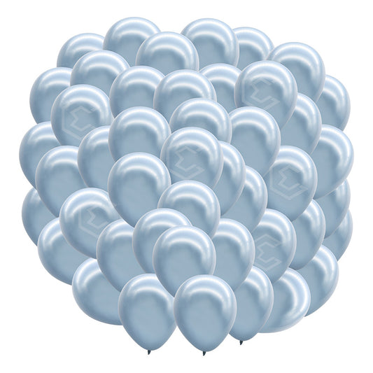 Bolsa 100 Globos Azul Claro Metalico #5 Fiesta Boda Latex Azul Claro Metalico