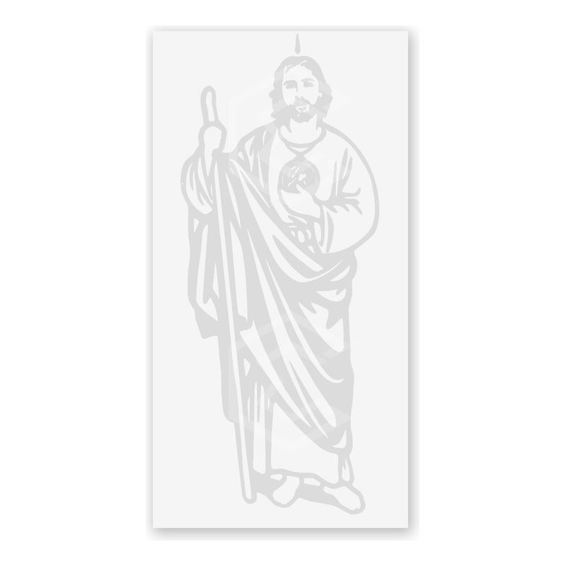 Calcomanía San Judas Tadeo Sticker Vinil Auto Moto 29cmx12cm
