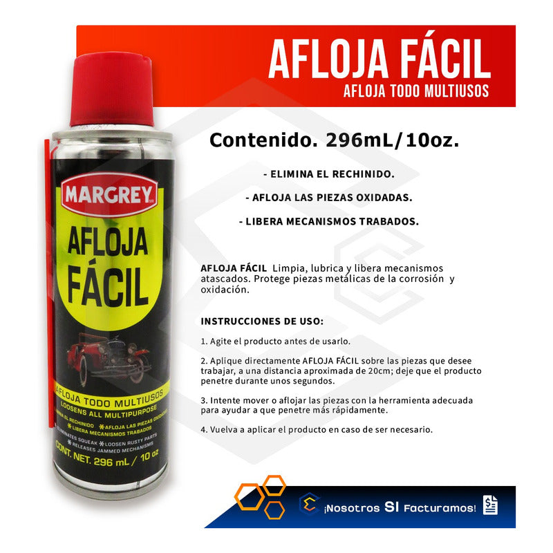 Aflojatodo Aflojafácil Multiuso Limpia Lubrica 296ml Margrey Incoloro