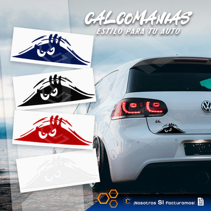 2 Calcomanía Sombra Fantasma Sticker Vinil Auto Moto 25x10cm