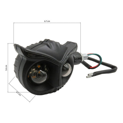 2 Faros Direccionales Universal 26 Leds Búho Moto Tricolor