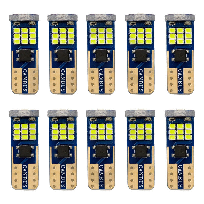 Kit 10 Focos De Pellizco T10 Canbus Super Potente 27 Leds 12