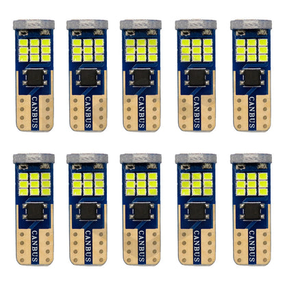 Kit 10 Focos De Pellizco T10 Canbus Super Potente 27 Leds 12