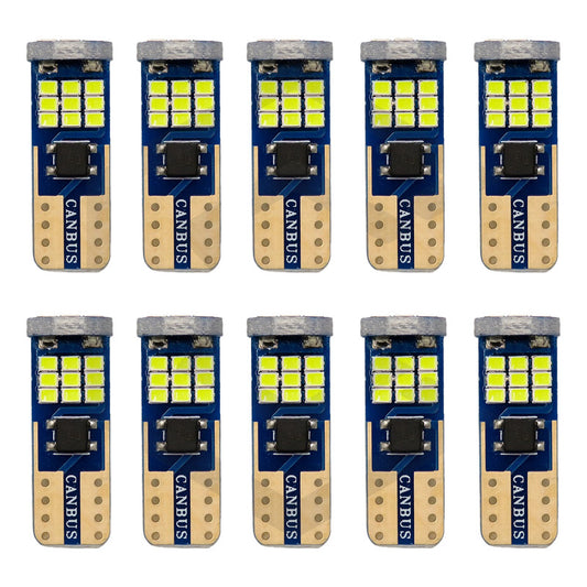 Kit 10 Focos De Pellizco T10 Canbus Super Potente 27 Leds 12