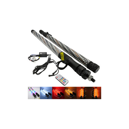 Antenas Led Rgb Bazooka Bluetooth App Rzr Can Am Atv 73cm