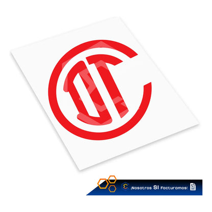 10calcomanía Sticker Vinil Logo Toluca Auto Moto 10cm X 10cm