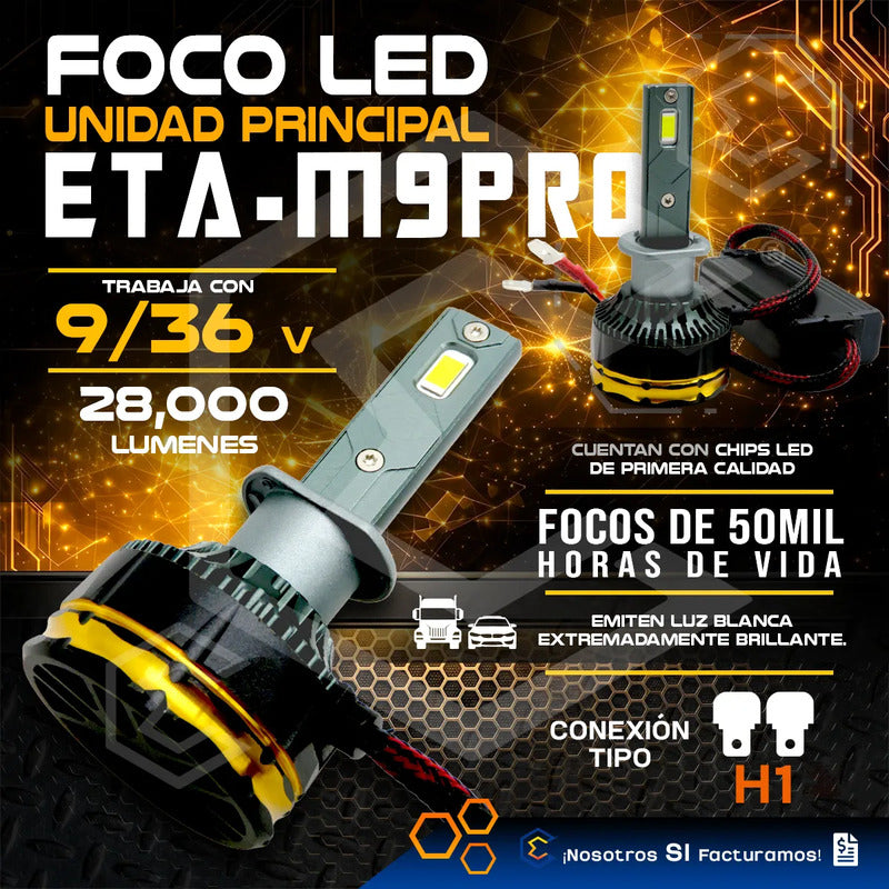 2 Focos Led H1 Canbus Ventilador Alta Baja 28000lm 71w 9-36v H1